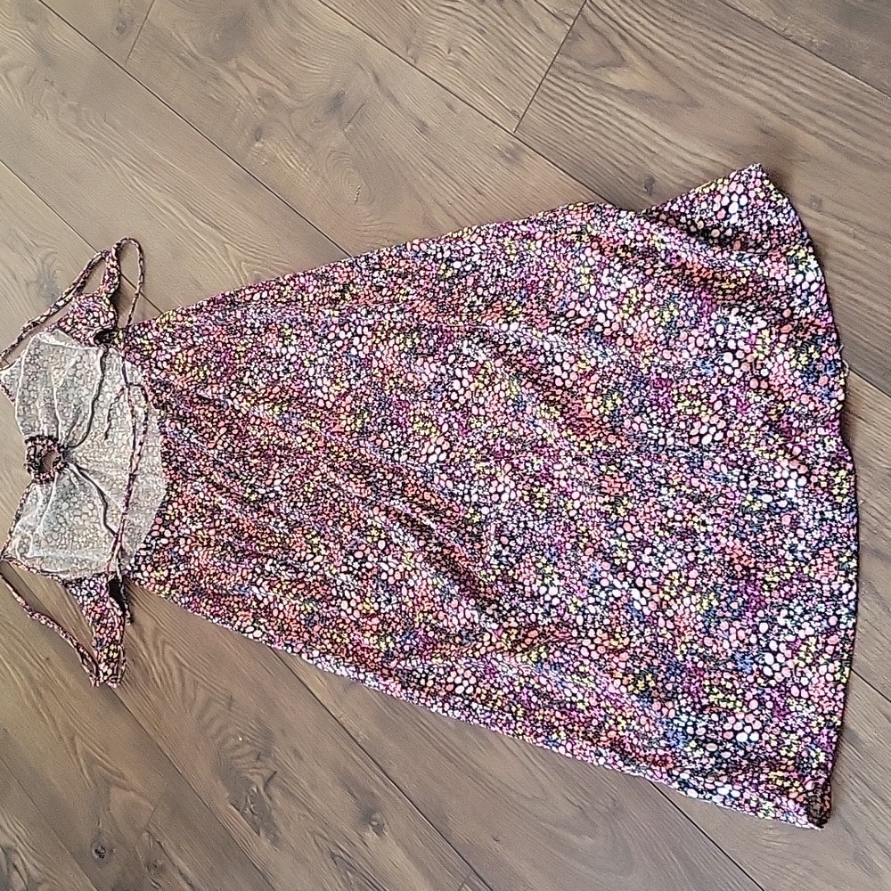 H&M Colorful Sleeveless Midi Length Floral Dress, Size Small - Picture 4 of 8
